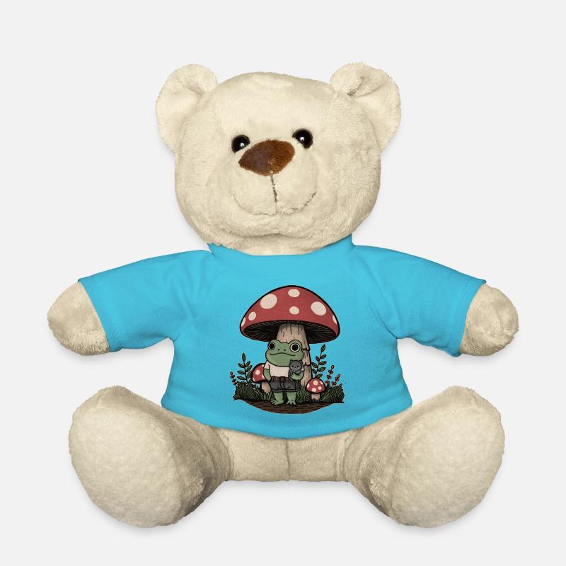 Der Frosch und das Kätzchen - Teddy - Atollblau