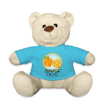 Orange Fruits - Teddy Bear - atoll blue - Front