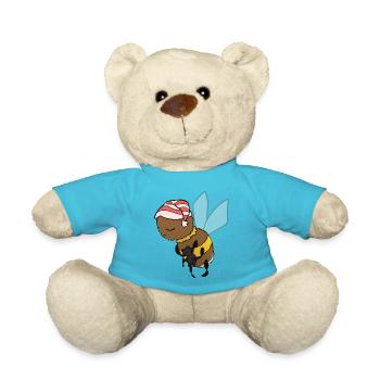 Baby-Hummel schlafend - Teddy - Atollblau - Vorne