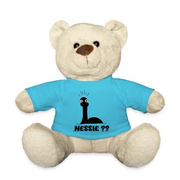 Nessie?? Minimale Loch Ness Illustration - Teddy - Atollblau - Vorne