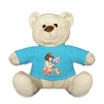 Ein Moment mit der Katze - Teddy - Atollblau - Vorne