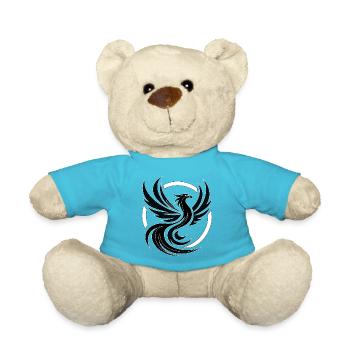 Phoenix black and white - Teddy Bear - atoll blue - Front