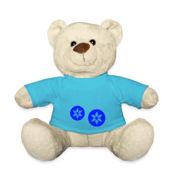 Christmas baubles star - Teddy Bear - atoll blue - Front