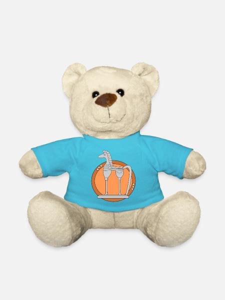 Etruscan Horse - Teddy Bear - atoll blue