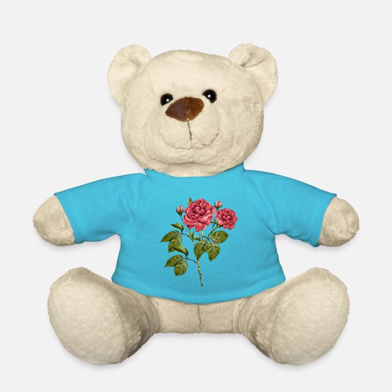 Flowers - Teddy Bear - atoll blue