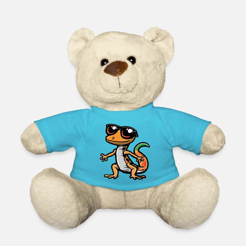 lézard bande dessinée cool - Nounours - bleu outremer