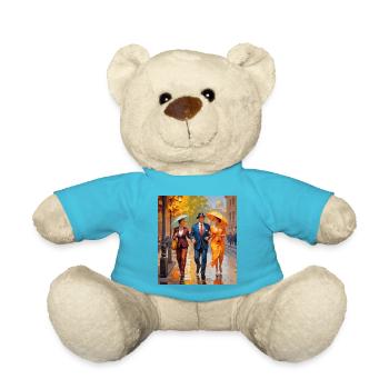 A walk in the rain - Teddy Bear - atoll blue - Front
