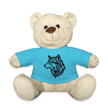 Wolf - Stammesstil - Teddy - Atollblau - Vorne