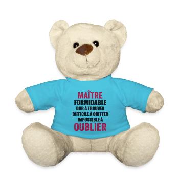 cadeau fin d'année Cadeau maitre d'école - Nounours - bleu outremer - Devant