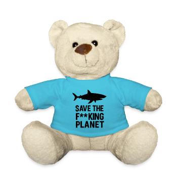 Save the fucking planet - Teddy - Atollblau - Vorne