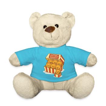 Cat capsules with cute faces - Teddy Bear - atoll blue - Front