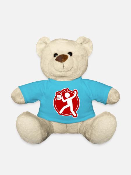 Saufen Bier Prost - Teddy - Atollblau