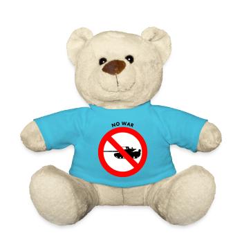 Kein Krieg - Teddy - Atollblau - Vorne