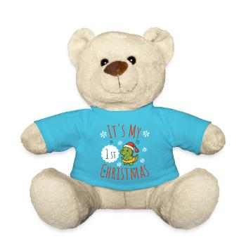 Mein 1. Weihnachten Dino - Teddy - Atollblau - Vorne