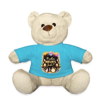 Happy New Year Countdown Fireworks - Teddy Bear - atoll blue - Front