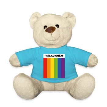 Velkommen Rainbow Flag - LGBT Safe Space Norwegian - Teddy Bear - atoll blue - Front