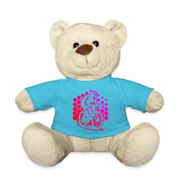 Motif minimaliste du vélo de route - Nounours - bleu outremer - Devant