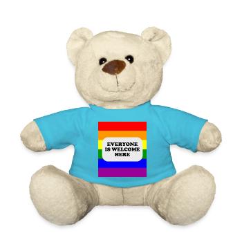 LGBT-Safe-Space-Regenbogenflagge - Teddy - Atollblau - Vorne