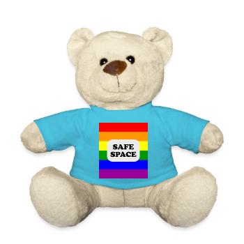 LGBT-Safe-Space-Regenbogenflagge - Teddy - Atollblau - Vorne