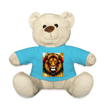 Löwe - Teddy - Atollblau - Vorne