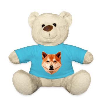 Shiba Inu Dog Japanese Dog Breed Japan Shibas - Teddy Bear - atoll blue - Front