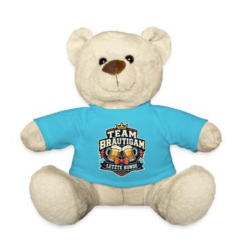Team Bräutigam Letzte Runde JGA Junggesellen - Teddy - Atollblau - Vorne