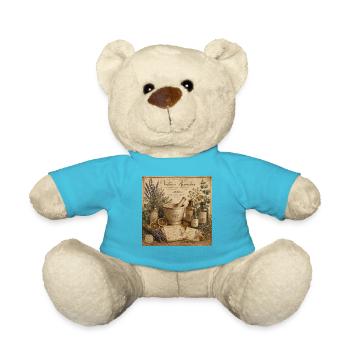 Nature's Remedies Vintage Poster Herbal Pharmacy - Teddy Bear - atoll blue - Front