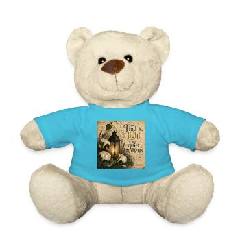 Trouvez la lumière dans les moments de calme décoration d’affiches vintage - Nounours - bleu outremer - Devant