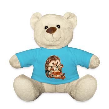 Igel mischt Gewürze - Teddy - Atollblau - Vorne
