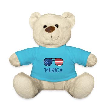 4th of July America - Teddy Bear - atoll blue - Front