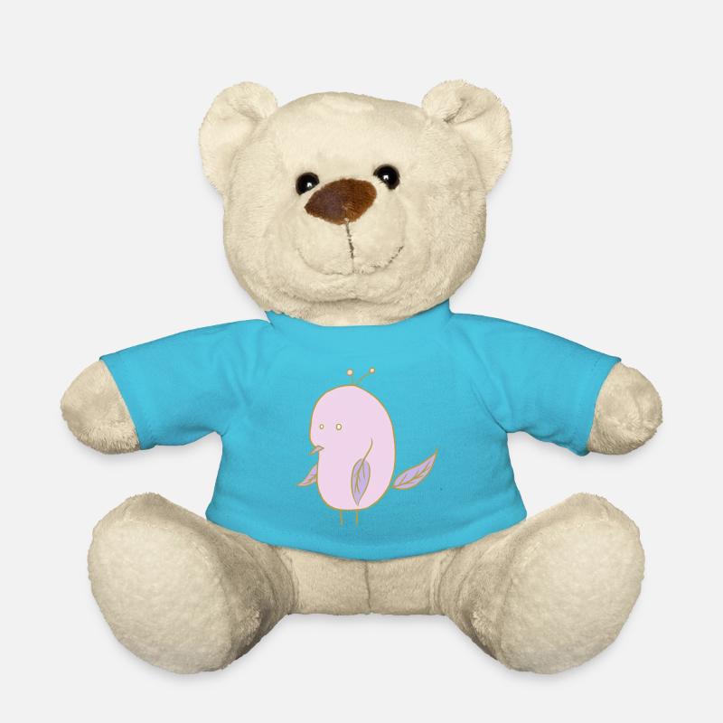 Feuilles oiseau - Nounours - bleu outremer