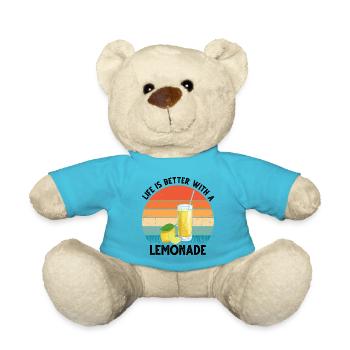 Zitronen Design Limonaden Stand Boss Lemon Verkauf - Teddy - Atollblau - Vorne