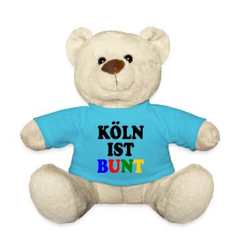 Köln ist bunt - Teddy - Atollblau - Vorne