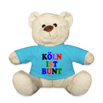 Köln ist bunt - Teddy - Atollblau - Vorne