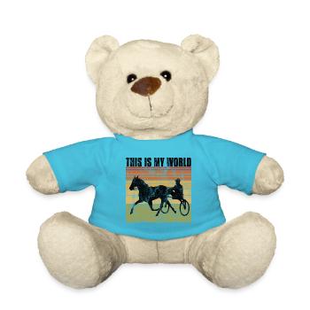 This is my World Trabrennen Trabreiten Retro - Teddy - Atollblau - Vorne