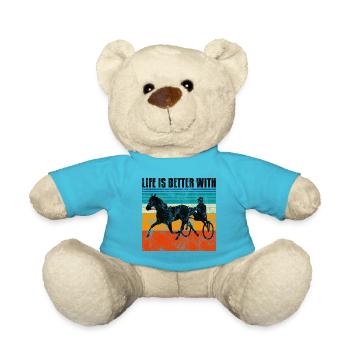 Life is better with Harness Racing Trotting Trot - Teddy Bear - atoll blue - Front