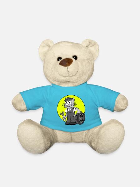 Beruf KFZ-Mechaniker Retro - Teddy - Atollblau