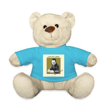 Be cool like Albert Camus! - Teddy Bear - atoll blue - Front