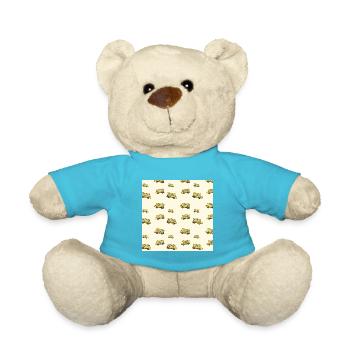Motifs d'autobus scolaires - Rentrée scolaire 2022 - Nounours - bleu outremer - Devant