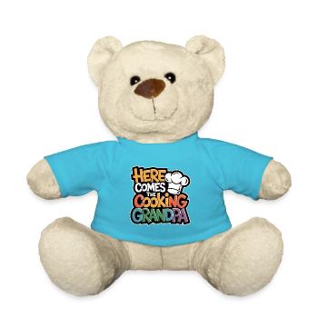 Here comes the cooking grandpa - Teddy Bear - atoll blue - Front