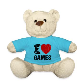 J’adore Games Gaming Gamer - Nounours - bleu outremer - Devant