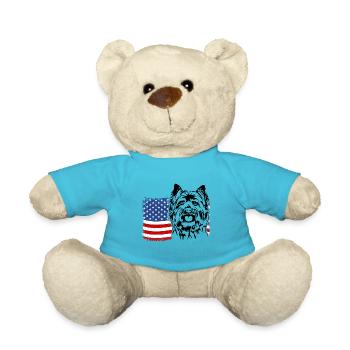 Cairn Terrier US Amérique Drapeau Chiens Chien Wilsigns - Nounours - bleu outremer - Devant