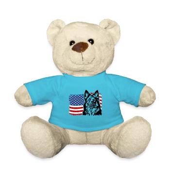 Chodský Pes US Amérique Drapeau Chiens Chien Wilsigns - Nounours - bleu outremer - Devant
