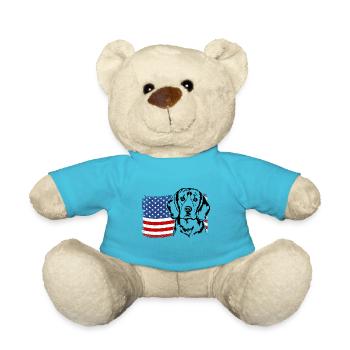 Beagle US Amérique Drapeau Chiens Chien Wilsigns - Nounours - bleu outremer - Devant