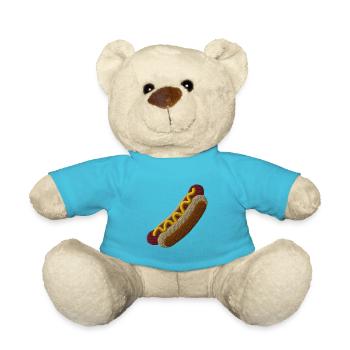 Hot Dog Brodé - Nounours - bleu outremer - Devant