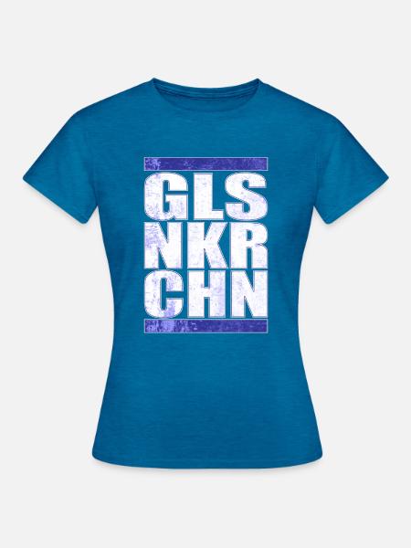 GLSNKRCHN Gelsenkirchen Schalke Geschenkidee - Frauen T-Shirt - Antikblaues Saphir meliert