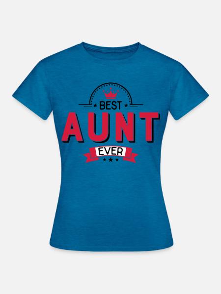 täti - Dame-T-shirt - antik safir blå meleret