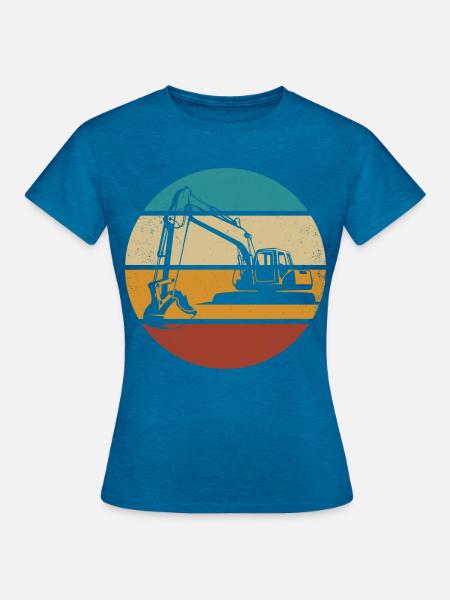 Bagger - Frauen T-Shirt - Antikblaues Saphir meliert