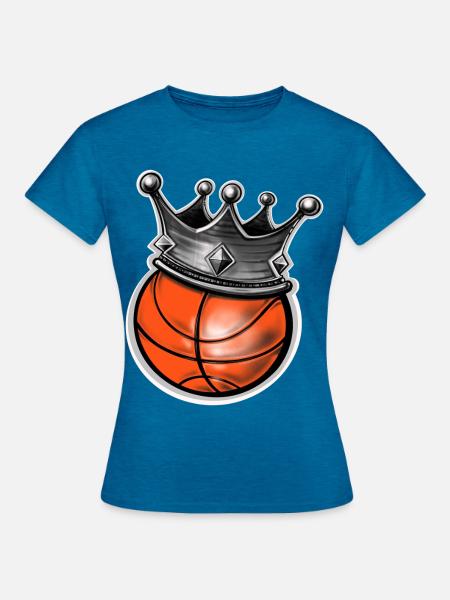 Basketball - Frauen T-Shirt - Antikblaues Saphir meliert