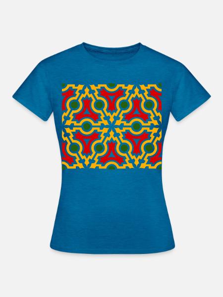 Straßenmauern Málaga 1 - Frauen T-Shirt - Antikblaues Saphir meliert